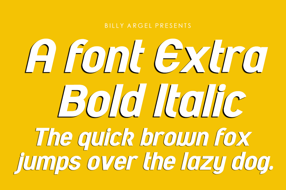 Afont Extra Bold Italic