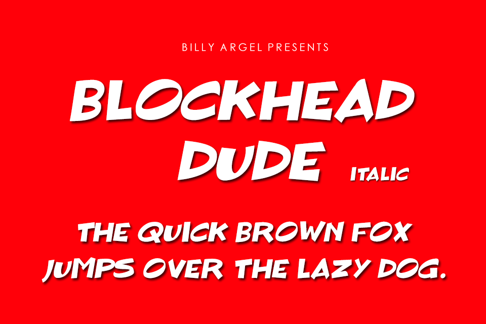 Blockhead Dude Italic
